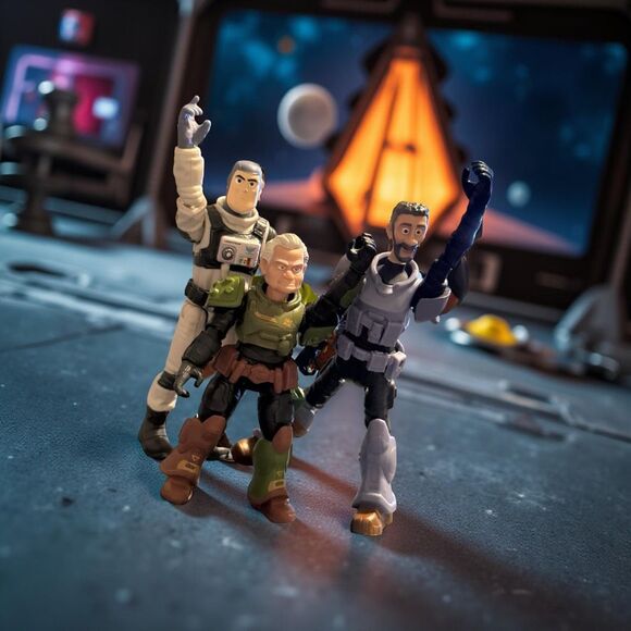 Pixar Lightyear Alpha Class Buzz Lightyer & Zap Patrol Darby Steel Mo Morrison - Picture 1 of 6